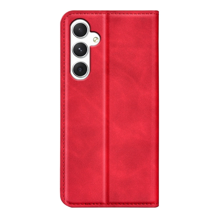 For Samsung Galaxy S24 5G Retro-skin Magnetic Suction Leather Phone Case showcasing its stylish design and functional features.